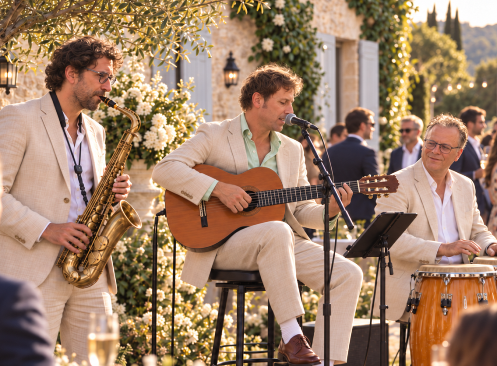 Rio Bossa Nova Clube en trio lors d’une réception